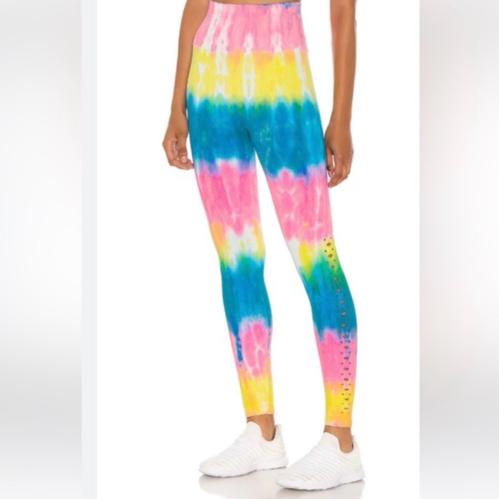 Spiritual Gangster Pink and Blue Tie-Dye Leggings